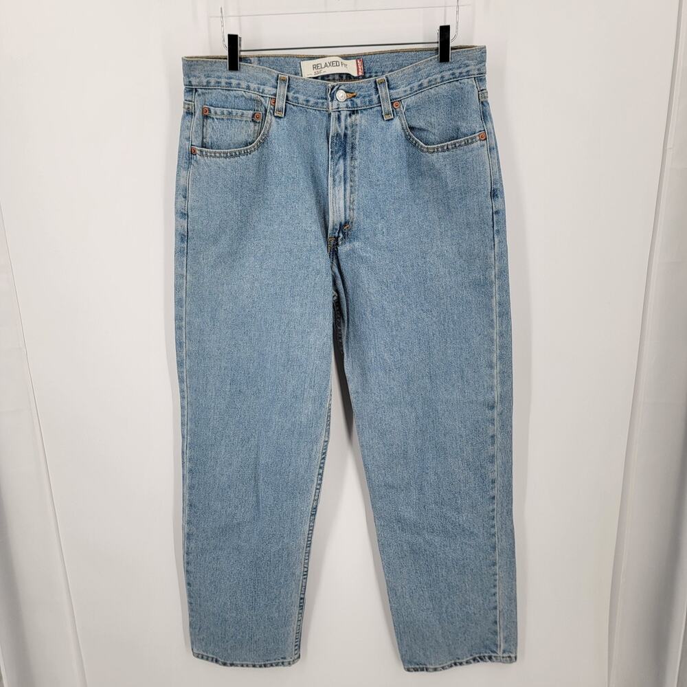 Levis 550 Jeans Mens 36 x 30 Relaxed Fit Blue Medium Wash Denim Cotton